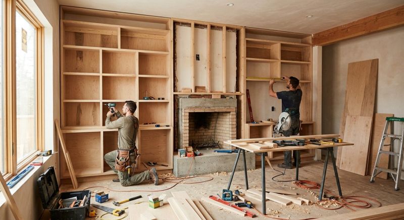 Fireplace Shelves Installation in Charlotte, NC