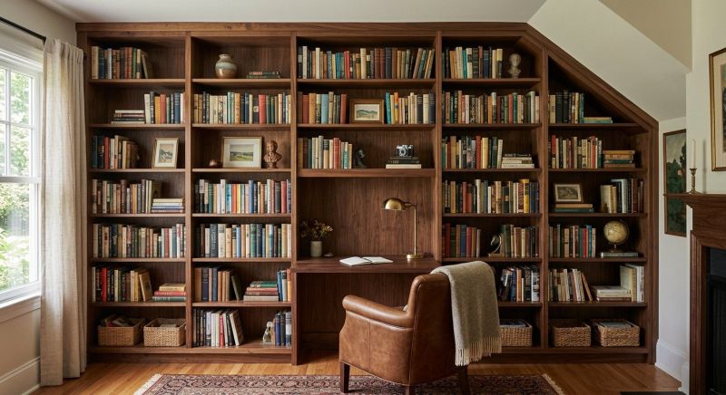 Built In Bookcase Installation in Raleigh, NC